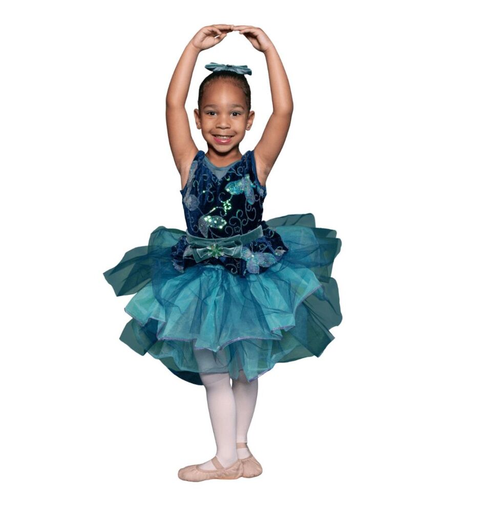 Weissman Girls XS XSC Green Sequin Fairy Dress Dance Ballet Costume Tutu
